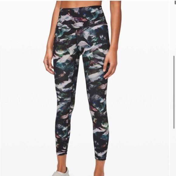 LULULEMON Wunder Under High Rise Leggings in Glacier Camo sz. 4 - Picture 1 of 8